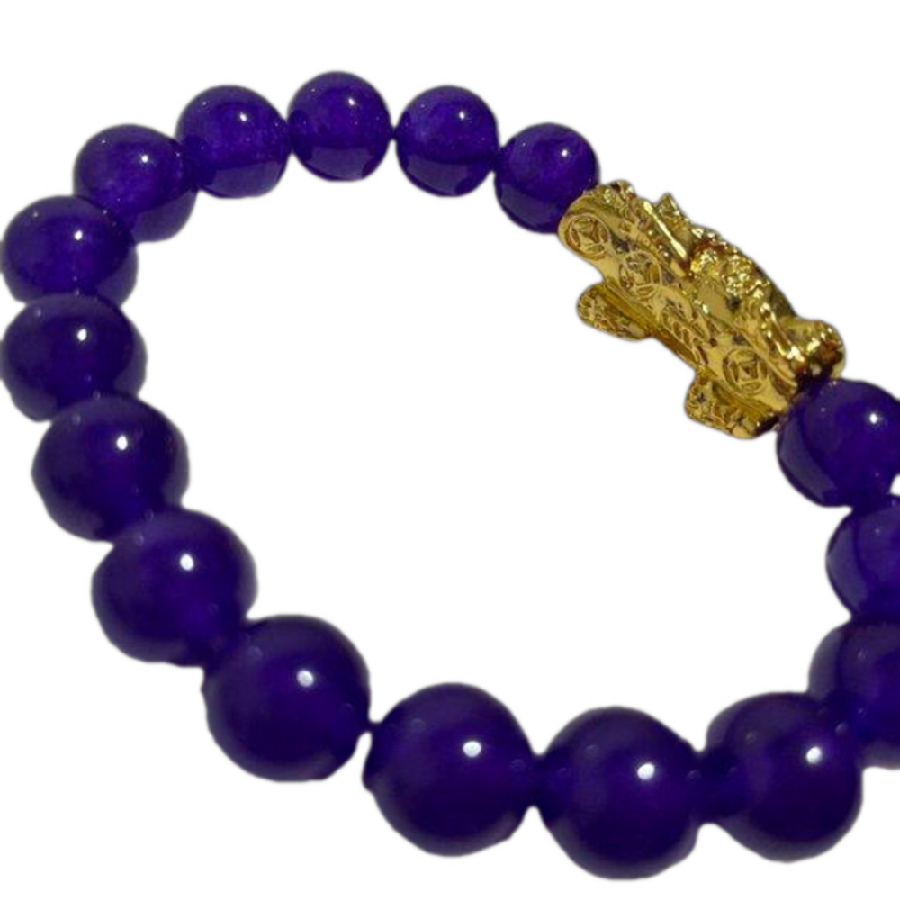 Purple Agate Stretchy Bracelet